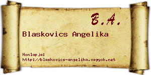Blaskovics Angelika névjegykártya